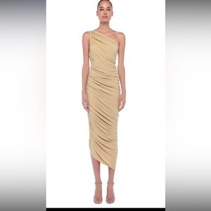 Women’s Small Norma Kamali Diana Gown In Blonde One Shoulder